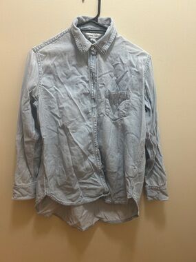 Chambray shirt.